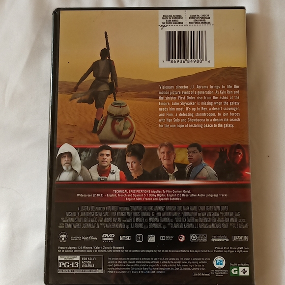 Star Wars The Force Awakens DVD - Picture 2 of 3